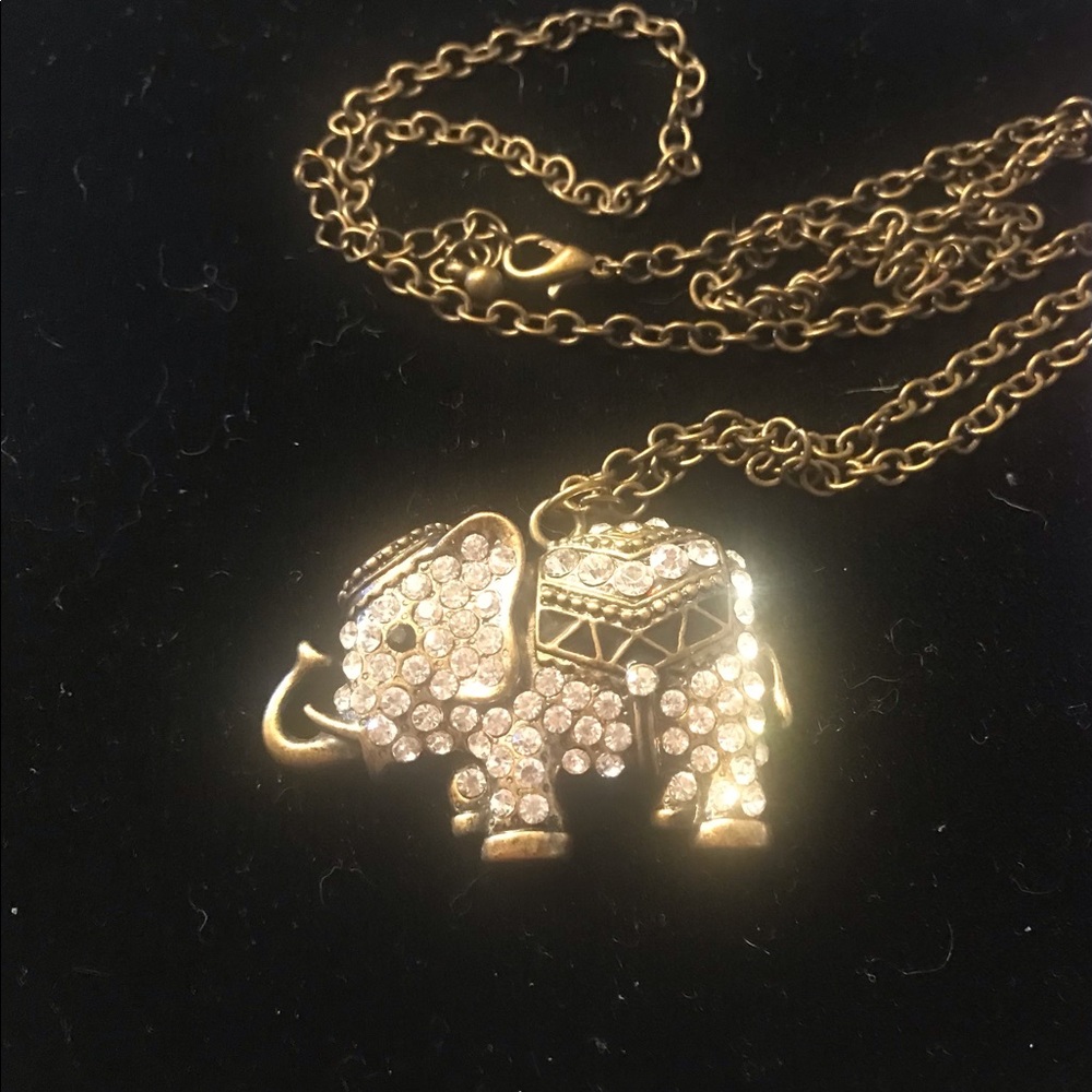 Striking rhinestone elephant
